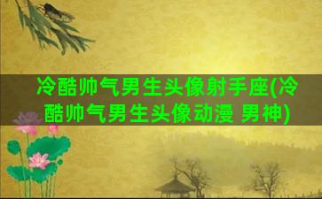 冷酷帅气男生头像射手座(冷酷帅气男生头像动漫 男神)